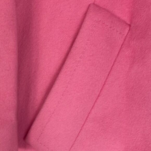 Pink Tartan Cotton Candy Pink Cashmere Wool Coat L - Picture 5 of 16